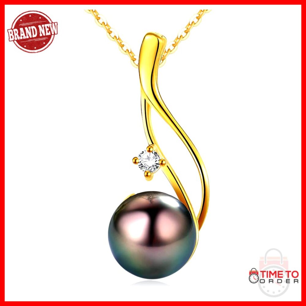 Genuine Pearl Pendant Necklace Sterling Silver Elegant Minimal Chic Jewelry
